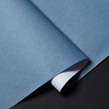 Halvor Bakke gavepapir 70cm x 5m, Dahlia blue/Linen blue