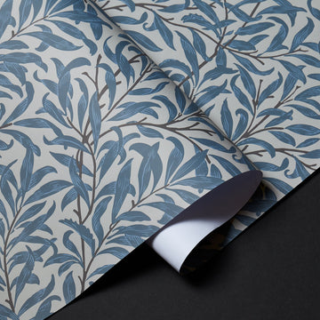 Halvor Bakke gavepapir 70cm x 5m, Willow blue/Houndstooth blue