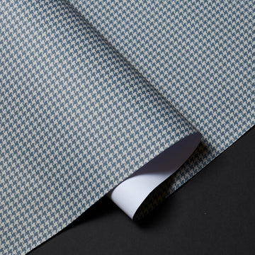Halvor Bakke gavepapir 70cm x 5m, Willow blue/Houndstooth blue