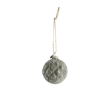Norille julekule 9X8 cm. mørkegrå