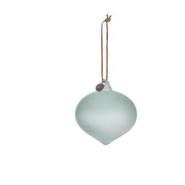 Clarinne julekule 10 cm. støvet grønn