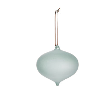Clarinne julekule 12 cm. støvet grønn