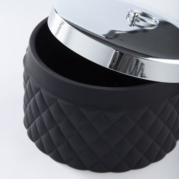Portia krukke H9xB15 cm. svart