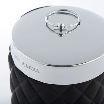 Portia krukke H14xB9 cm. svart