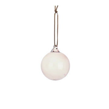 Clarie julekule 12 cm. lyserød
