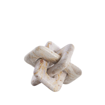 Ellia dekorasjon H15 cm. sand marmor