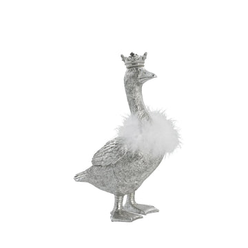 Segilla dekorasjon Polyresin L16,5xB12XH26,5 cm. antikk sølv