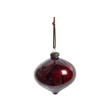 Nosille julekule 8X8 cm. rød