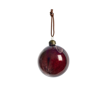 Nosille julekule 8X8 cm. rød