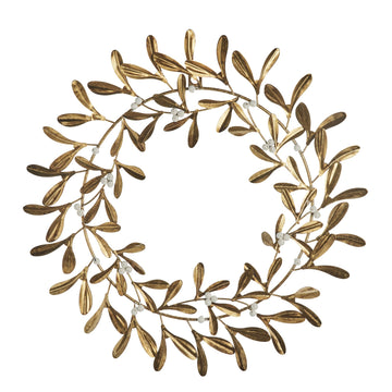 Missia krans jern L40,5xB2XH40,5 cm. lys gull