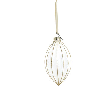 Navina julekule 12 cm. hvit