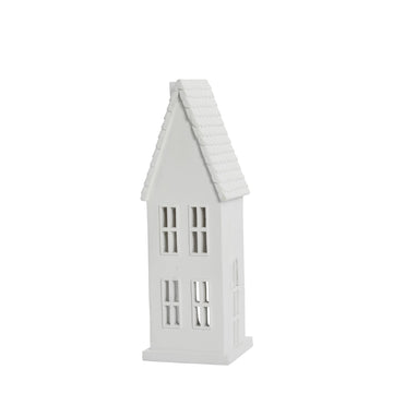 Seholia dekorasjon Polyresin L9xB9XH28 cm. hvit