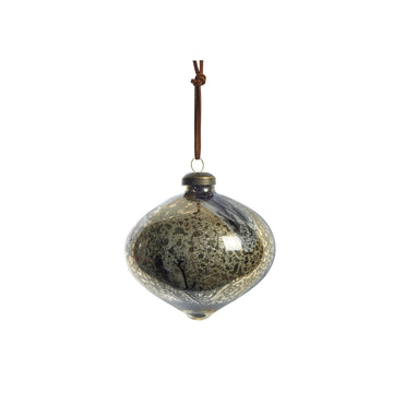 Nosille julekule 8X8 cm. sølv