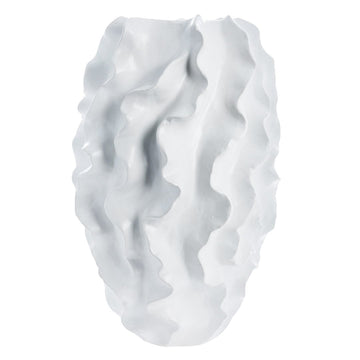 Sannia vase H48 cm. hvit