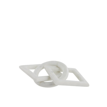 Ellia dekorasjon H1,5 cm. hvit marmor