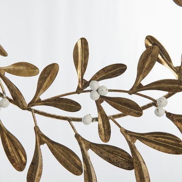 Missia krans jern L40,5xB2XH40,5 cm. lys gull