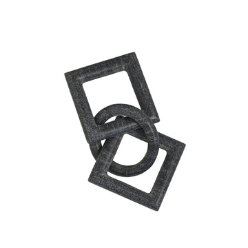 Ellia dekorasjon H1,5 cm. svart marmor