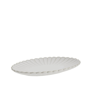 Camille serveringsfat 3x21 cm. råhvit