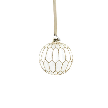 Navina julekule 8 cm. hvit