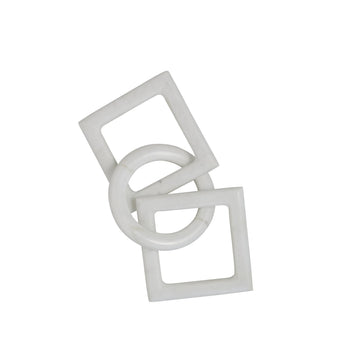 Ellia dekorasjon H1,5 cm. hvit marmor