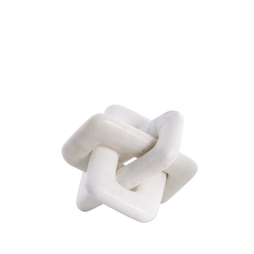 Ellia dekorasjon H15 cm. hvit marmor