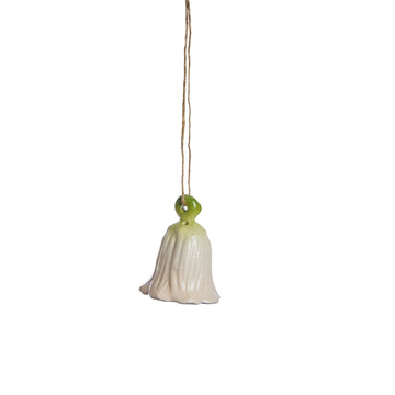 Dehlia ornament hvit keramikk