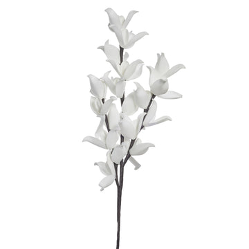 Happia dekorasjonsblomst hvit 91cm.