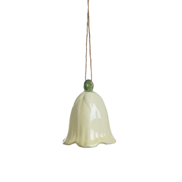 Dehlia ornament gul keramikk