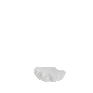Shella dekorasjon 5,5x12 cm. hvit