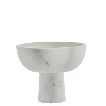 Ellia skål H20 cm. hvit marmor