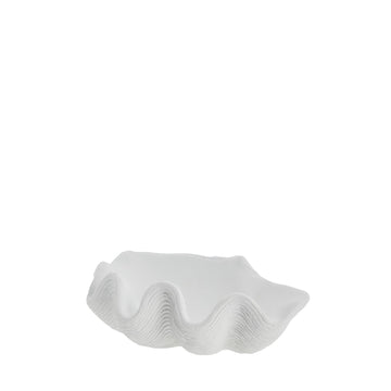 Shella dekorasjon 8,3x18,5 cm. hvit