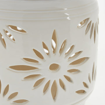 Hilde lykt hvit H25 cm.