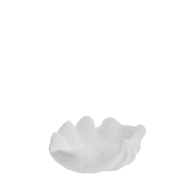 Shella dekorasjon 8,3x18,5 cm. hvit