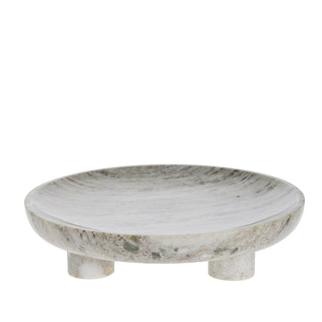 Esille serveringsfat Ø32 cm. mørk sand marmor