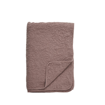 Isabelle sengeteppe 260x240 cm. rosa polyester