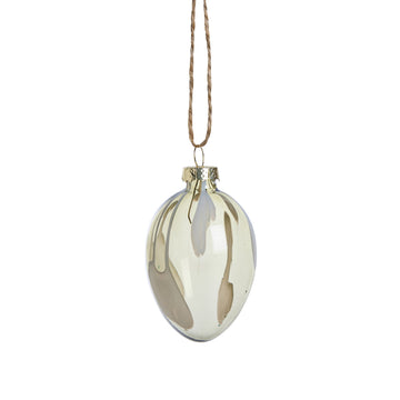 Feven ornament mørk brun glass
