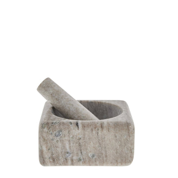 Elina morter 12,5x12,5 cm. mørk sand marmor