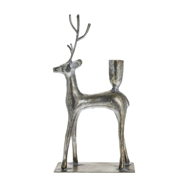 Misella rådyr stake H20 cm. antikk sølv