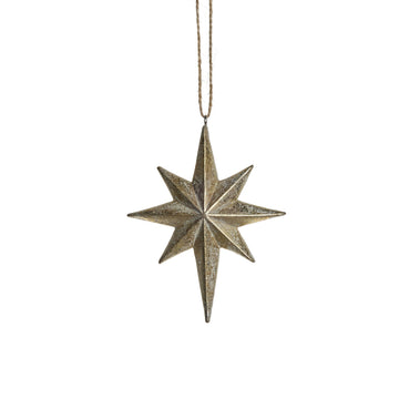 Serafina ornament H12,2 cm. lys gull