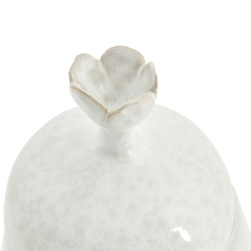 Helinna krukke H22 cm. hvit keramikk