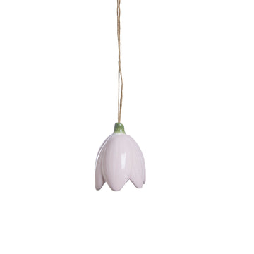 Dehlia ornament lys rosa keramikk