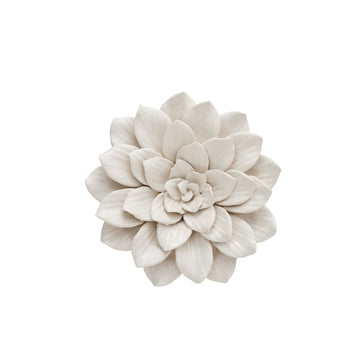 Floria veggdekorasjon Ø17 cm. hvit porselen