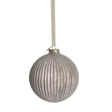Norille julekule H10 cm. støvet rosa