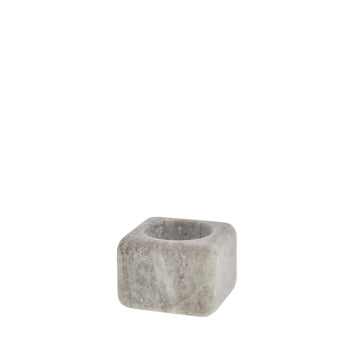 Elina saltkar 7x7 cm. mørk sand marmor