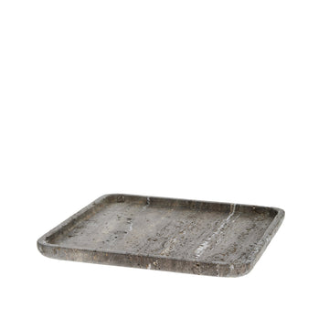 Elina serveringsfat 25x25 cm. brun travertin