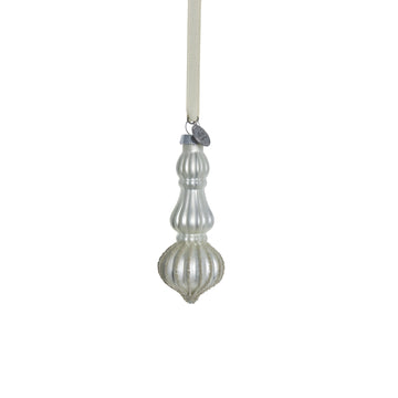 Perline ornament H11 cm. råhvit