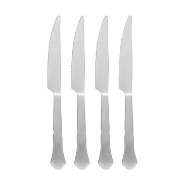 Dicte steakkniver, 4-pakning, 28 cm, sølv