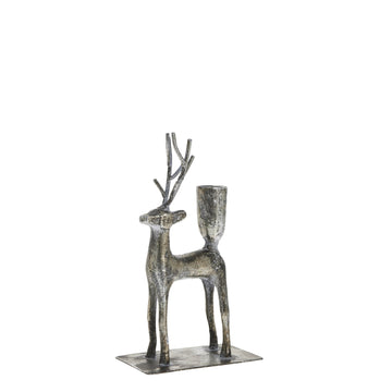 Misella rådyr stake H20 cm. antikk sølv