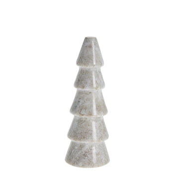 Elinne marmor juletre H15 cm. mørk sand
