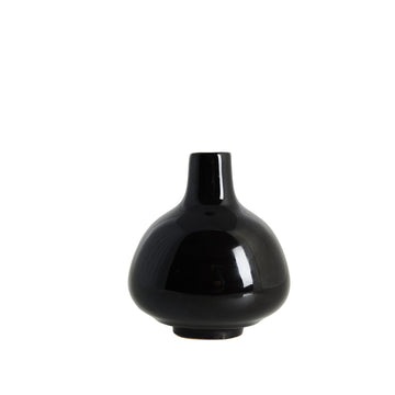 Helene vase H9 cm. brun keramikk